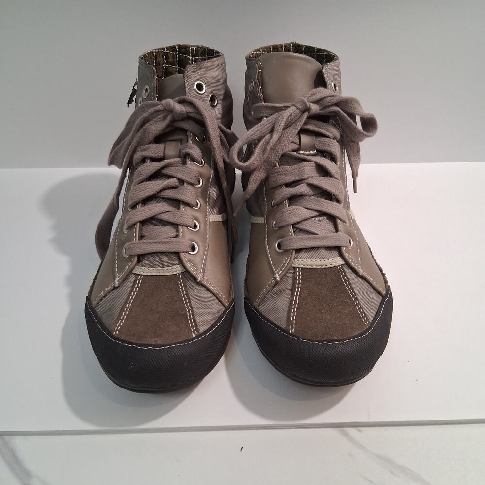 Kenneth Cole Reaction Men's High Top Sneakers Gray, Green Brown-8M